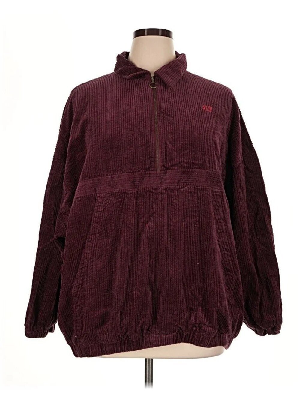 Lucy & Yak Hiezu Corduroy Jacket Burgundy XL / UK 18-20 Like New Organic Cotton